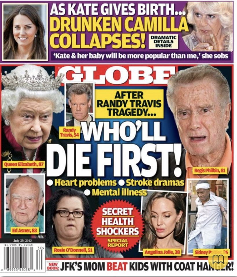 Queen Elizabeth on cover of the Globe July 2013
