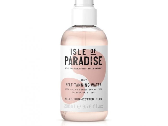 isle of paradise self tanning water, best self tanner for fair skin 