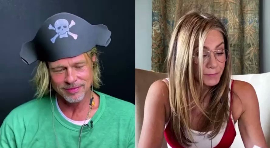 Brad Pitt And Jennifer Aniston Reunited For A Virtual Table Read And Fans Loved It