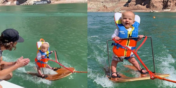 Parents Taught Their 6-month-old To Water Ski And Faced Backlash After Video Went Viral