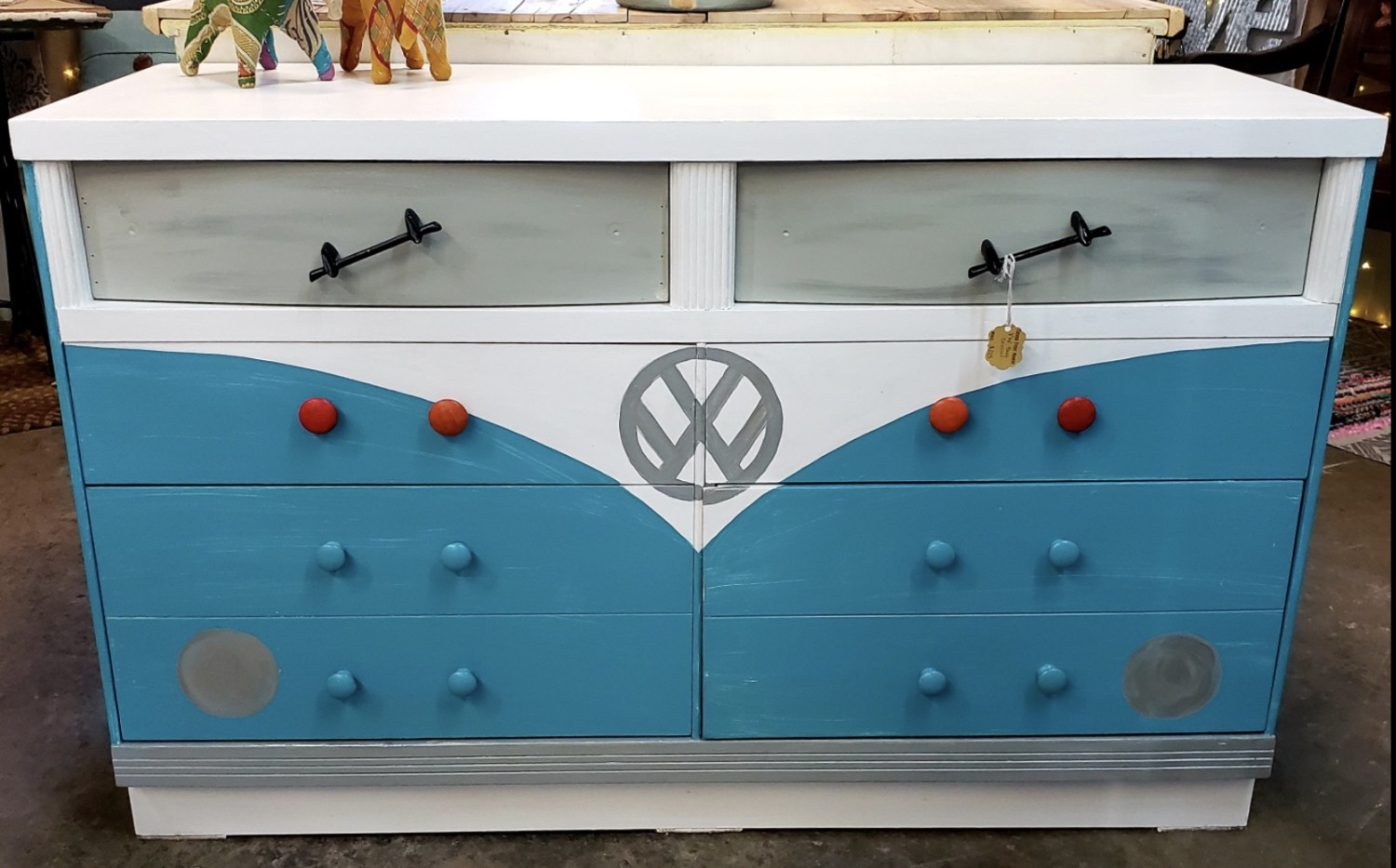Adorable Dressers Are Painted To Look Like Vintage VW Buses