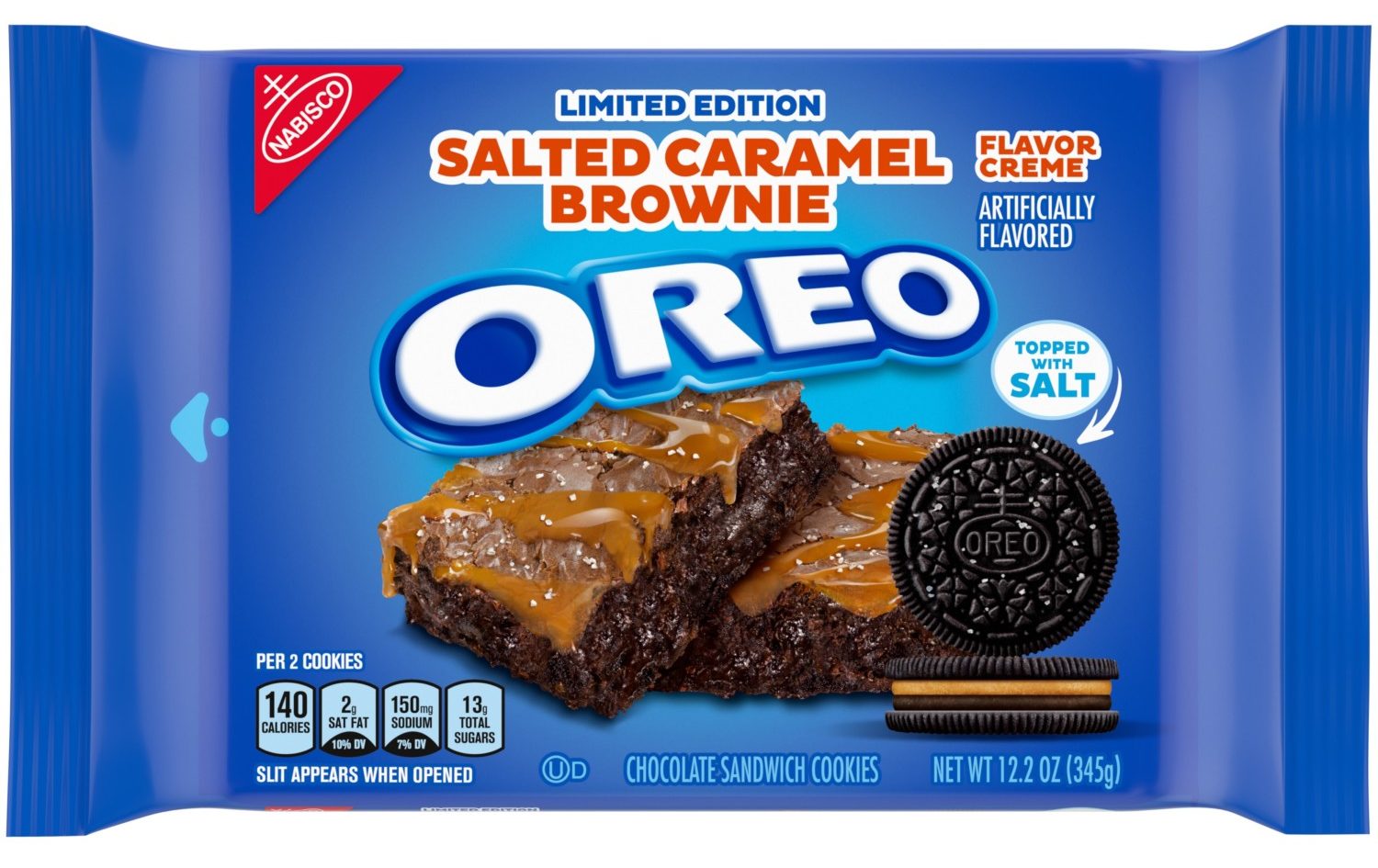 New Oreo Salted Caramel Brownie Cookie Is Actually Topped With Salt