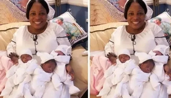 Happiness broke out when 17 years of life without children, the 52-year-old woman gave birth to triplets