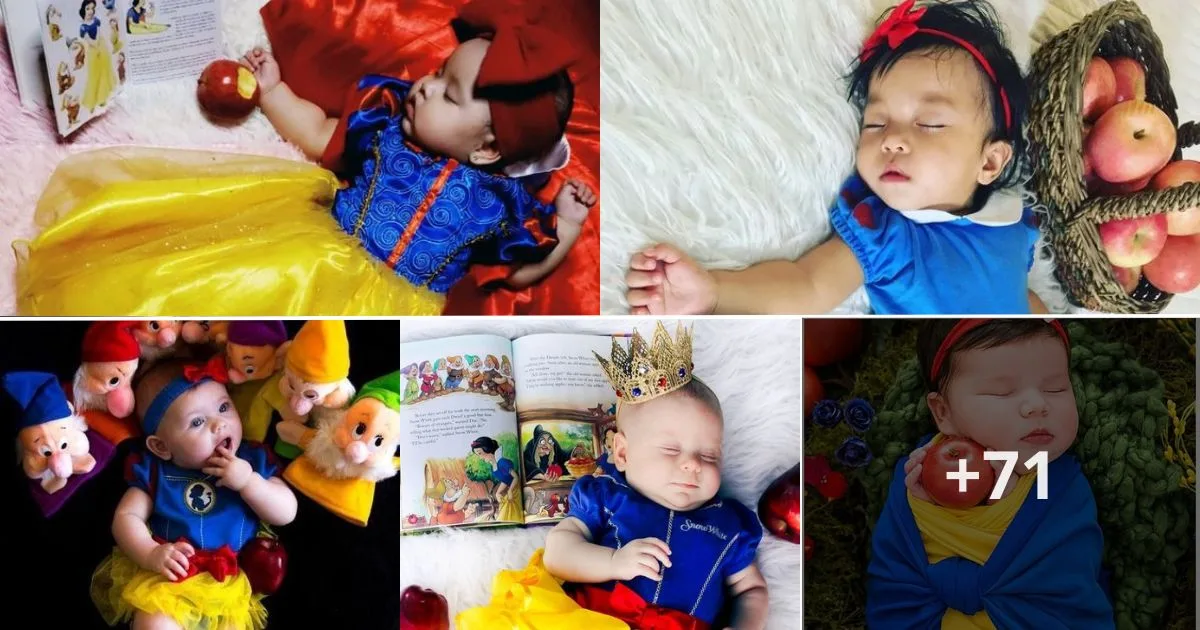 Melt in front of the cuteness of the little angels when playing the role of snow white princess