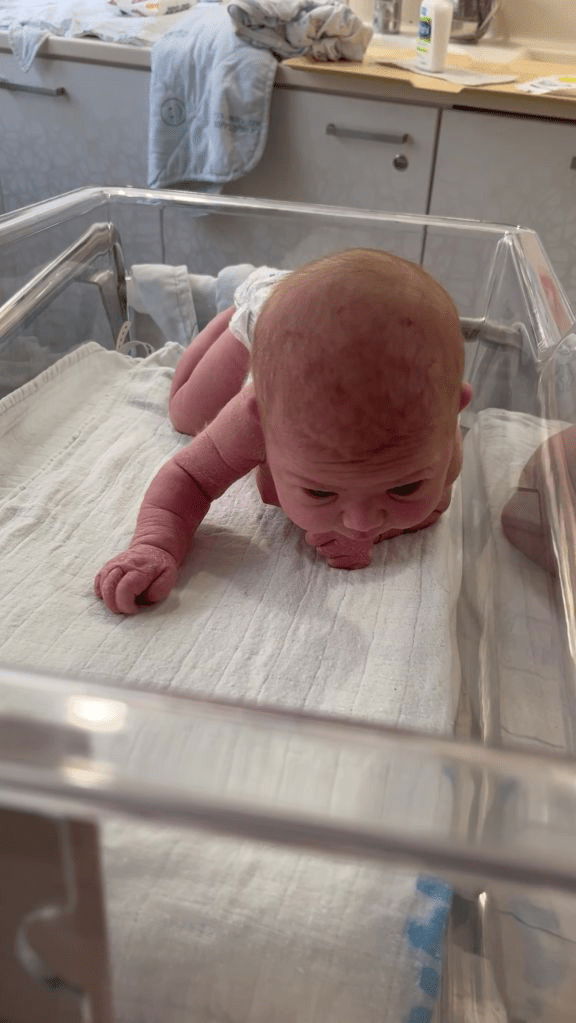 Remarkable Achievement: Baby Boy Can Crawl and Lift His Head Three Days After Birth